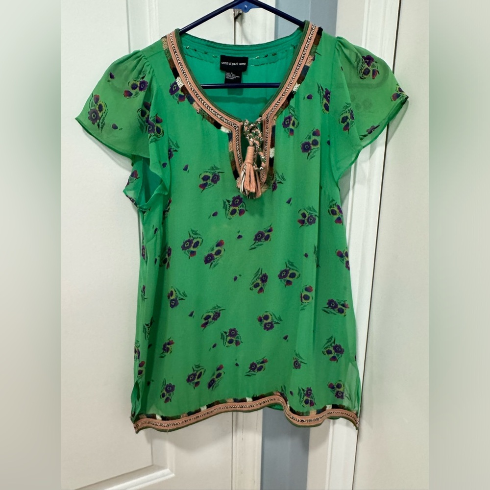 Central Park West silk top